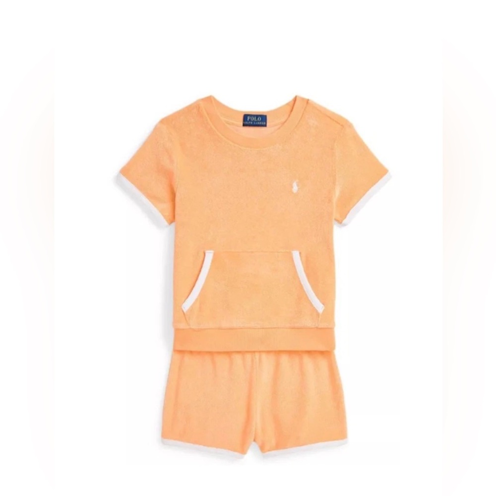 Polo Ralph Lauren Orange Kids' Terry Set